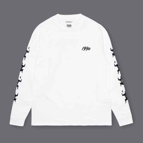 Carhartt WIP x Ninja Tune L/S T-Shirt White - Ninja Tune