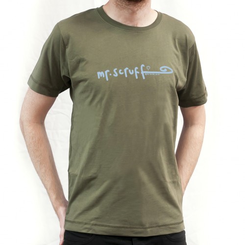 Mens Khaki 'Mr. Scruff' Blue Tag T-Shirt - 